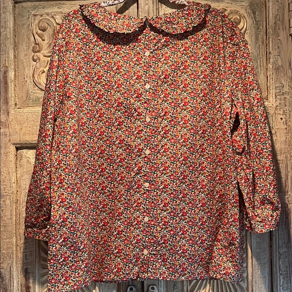 Wildseed Stitches Liberty of London, 3/4 Sleeve, Peter Pan Collar Blouse  XXL/16 - Picture 7 of 9